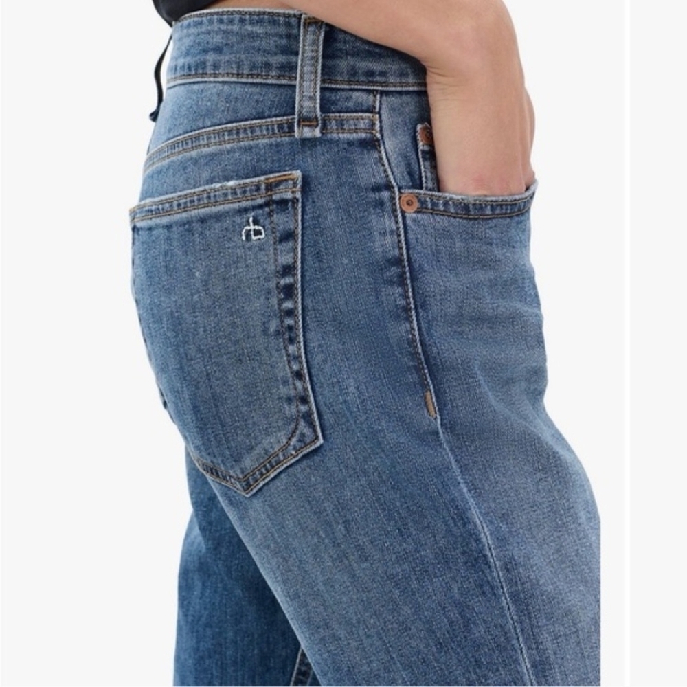 Rag & Bone Dre Low Rise Slim Boyfriend Cropped Jeans Julienne Wash 27 - Picture 2 of 13